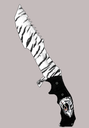 Серверная модель ножа "Белый тигр"