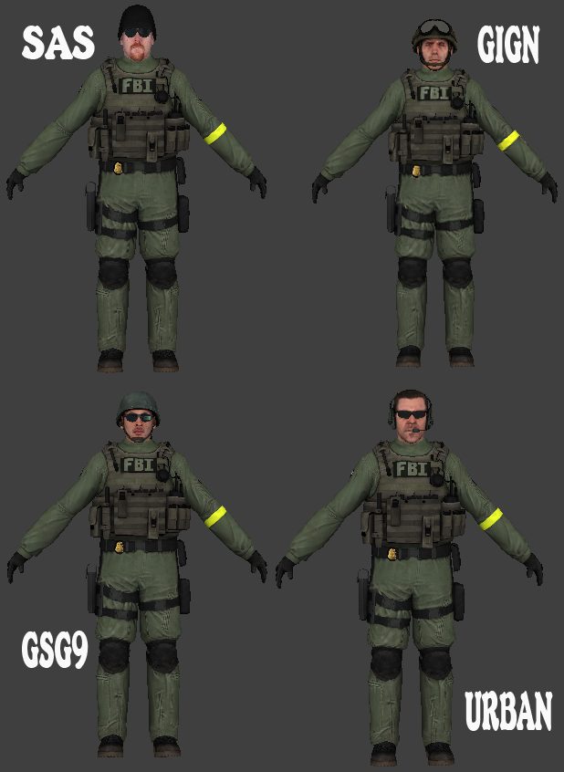Пак серверных скинов CT "FBI"