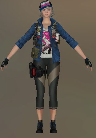 Серверный скин "SWAG Girl (синий)"